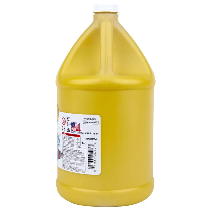 Crayola Washable Paint, 1 Gallon Jug, Yellow