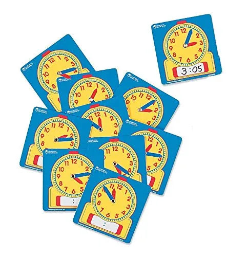 Write & Wipe Student Clocks, Set of 10