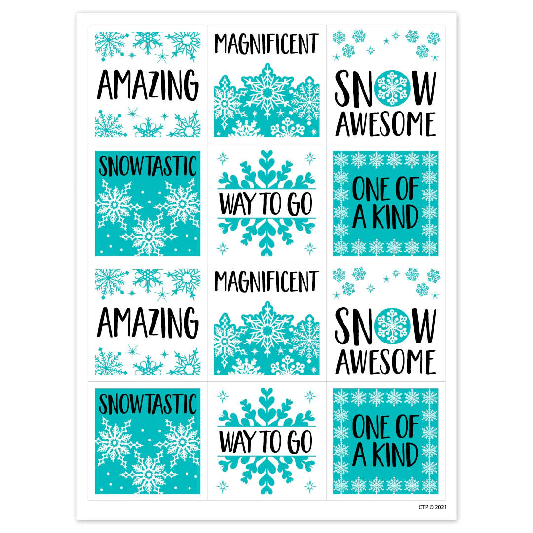 Snowflakes Rewards Stickers