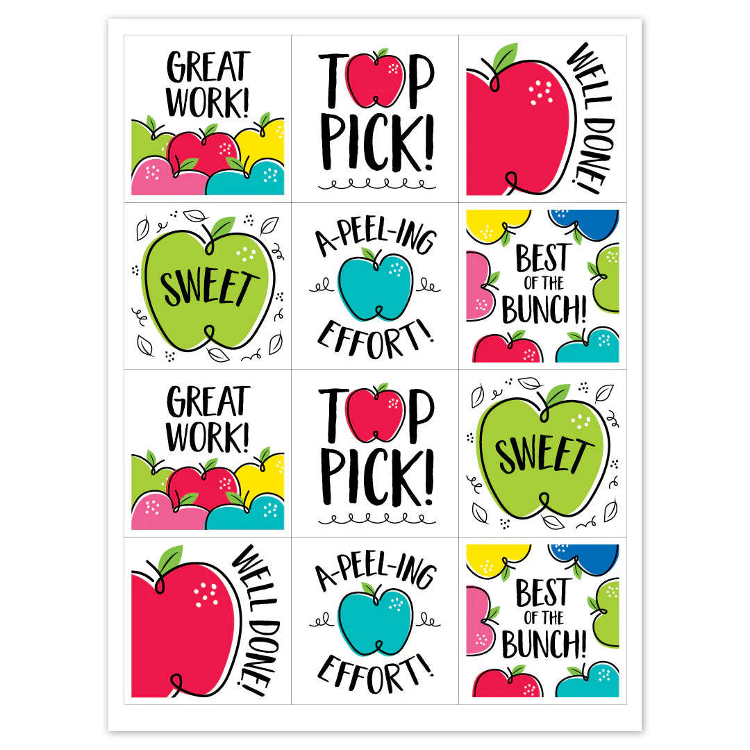 Doodle Apple Rewards Stickers