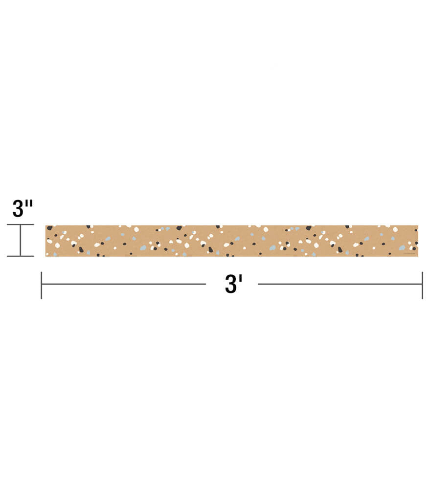 Speckled Kraft Paper Straight Bulletin Board Border