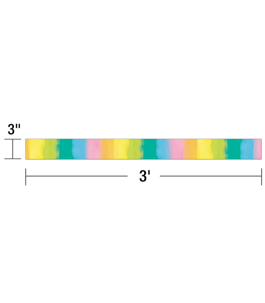 Watercolor Straight Bulletin Board Border