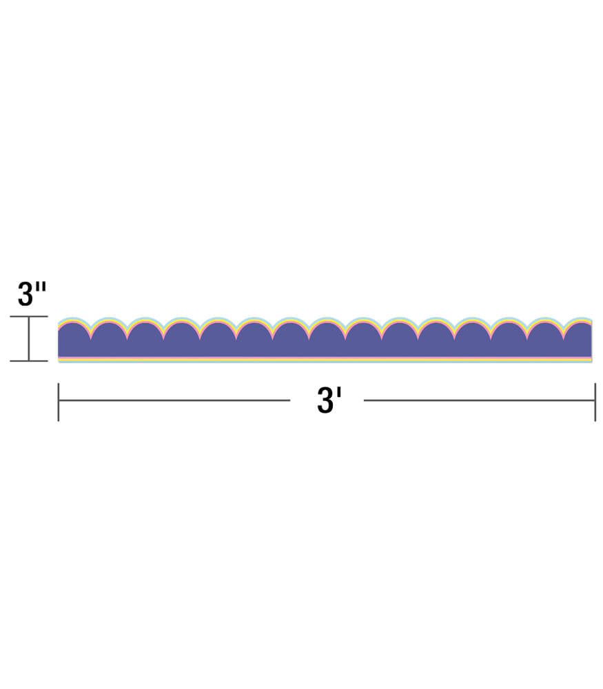 Pop of Purple Scalloped Bulletin Board Border
