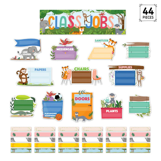 Jungle Friends Class Jobs Mini Bulletin Board