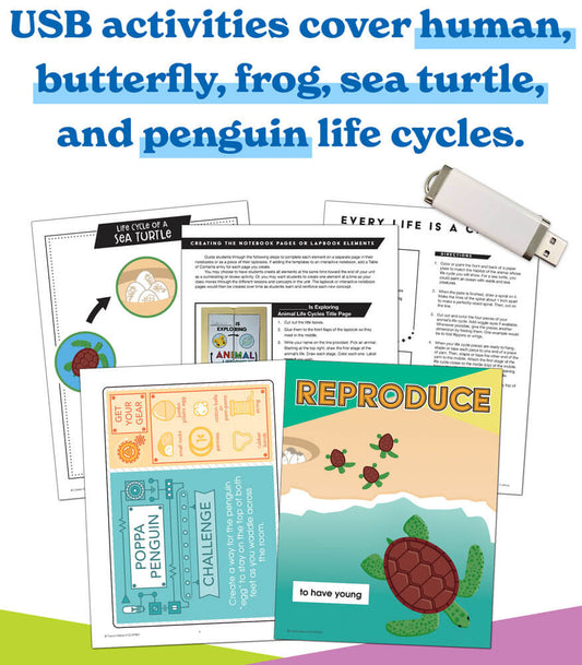In a Flash: Animal Life Cycles Flash Drive Grade K-2