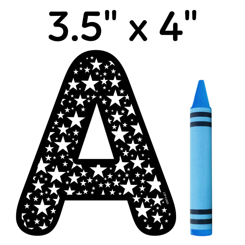 Stars on Black Designer Letters