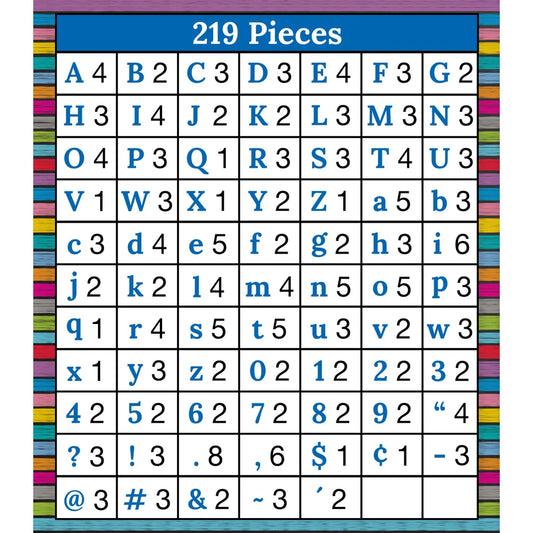 Colorful Chalkboard Combo Pack Bulletin Board Letters