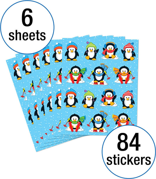 Penguins Shape Stickers