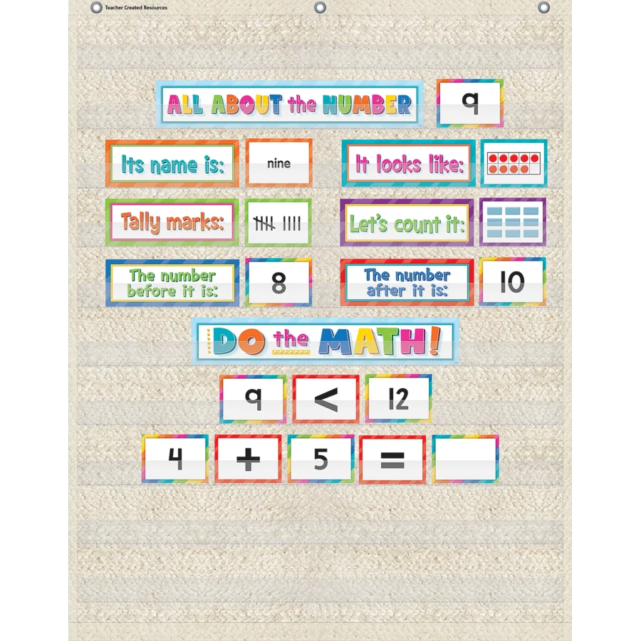 Woven 10 Pocket Chart