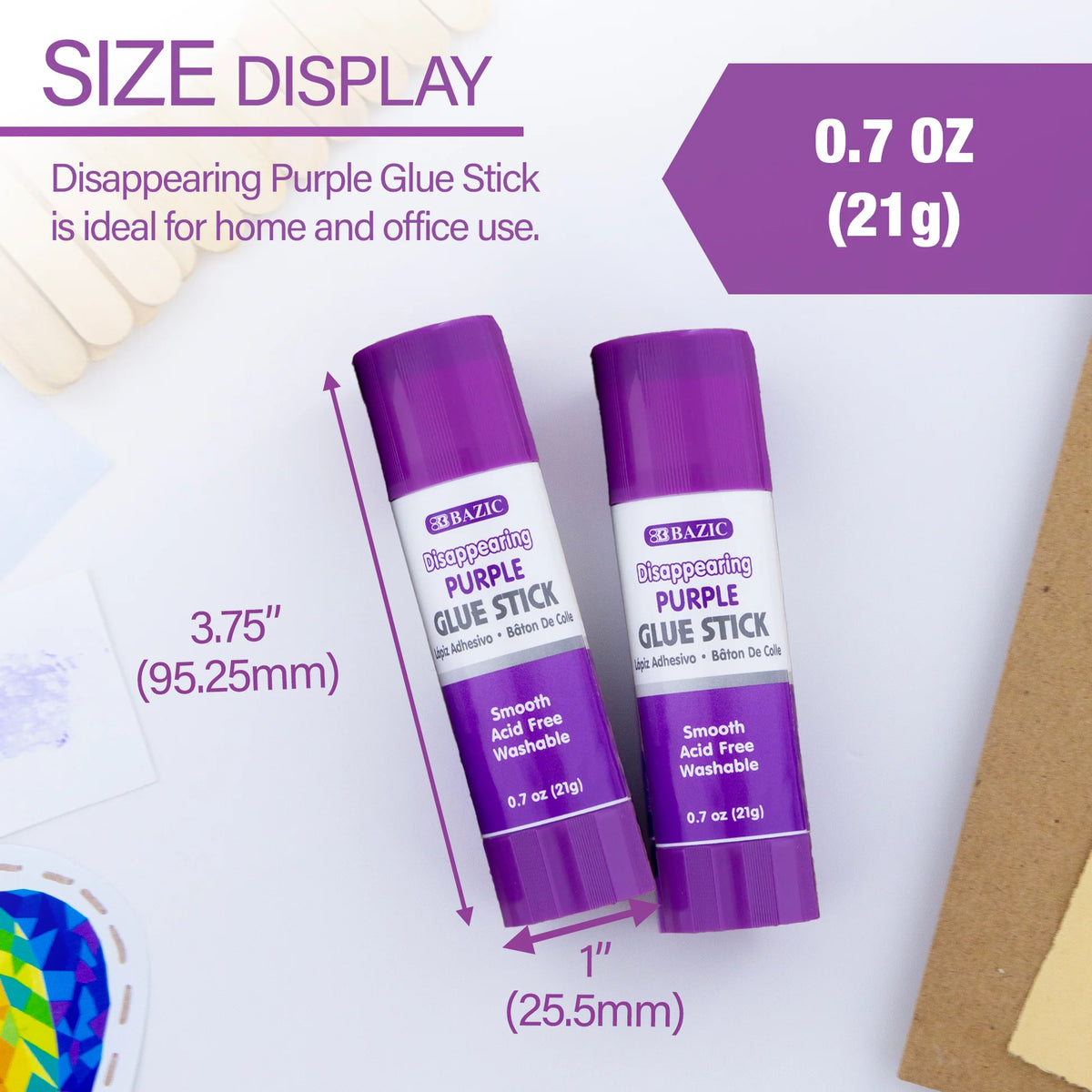 Washable Purple Glue Sticks