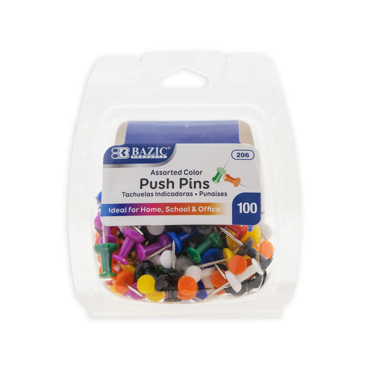 Push Pins, Assorted Colors