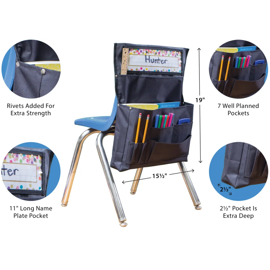 Black Chair Pocket - For Standard-Sized Chairs