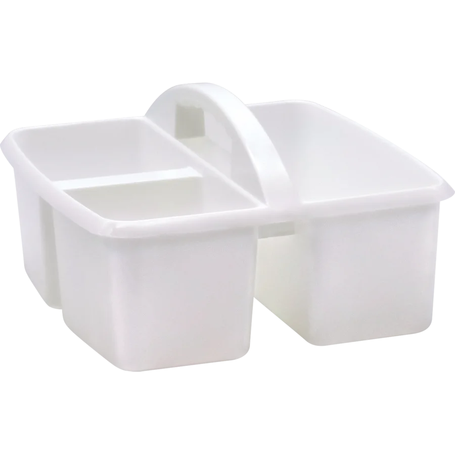 Plastic Storage Caddy - White