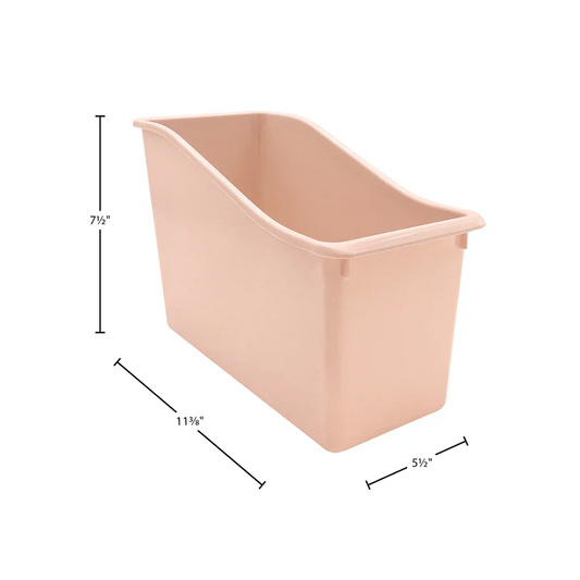 Plastic Book Bin - Blush