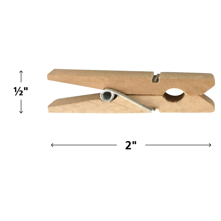 Stem Basics: Medium Clothespins - 50 Count