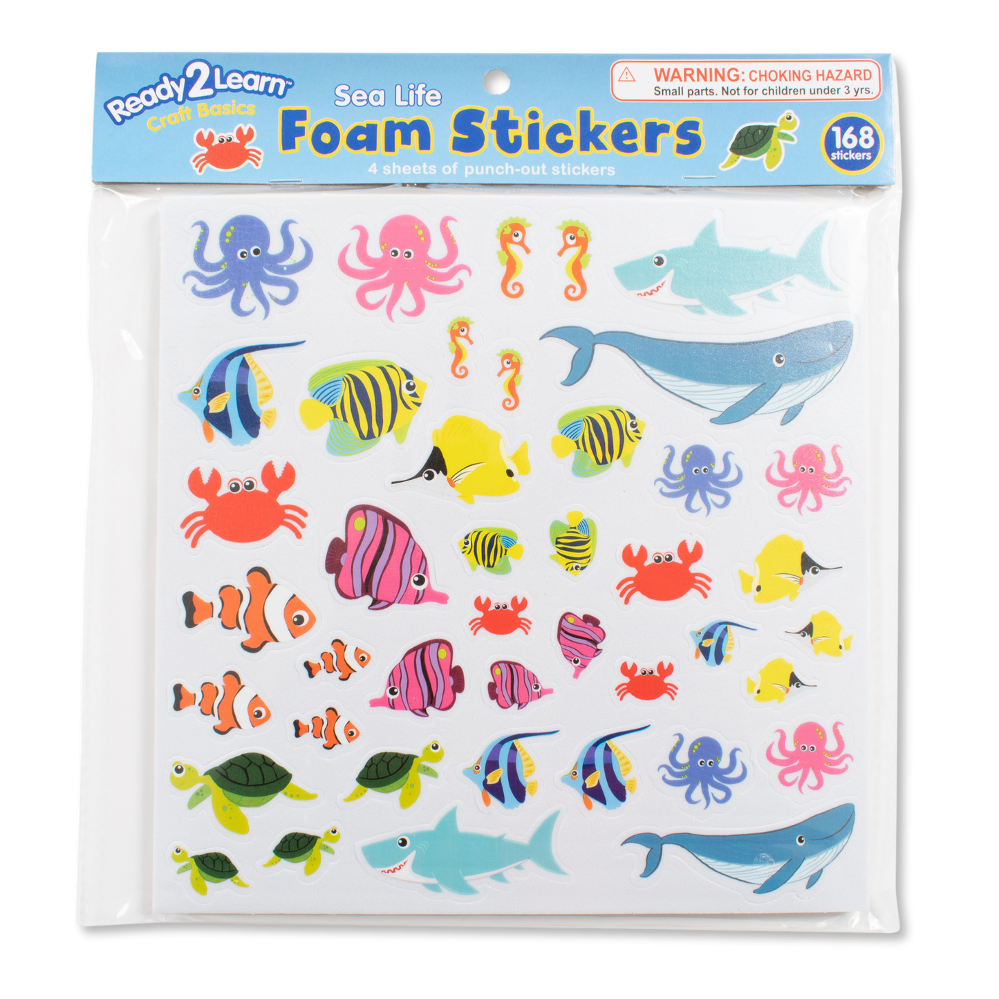 READY 2 LEARN Foam Stickers - Sea Life