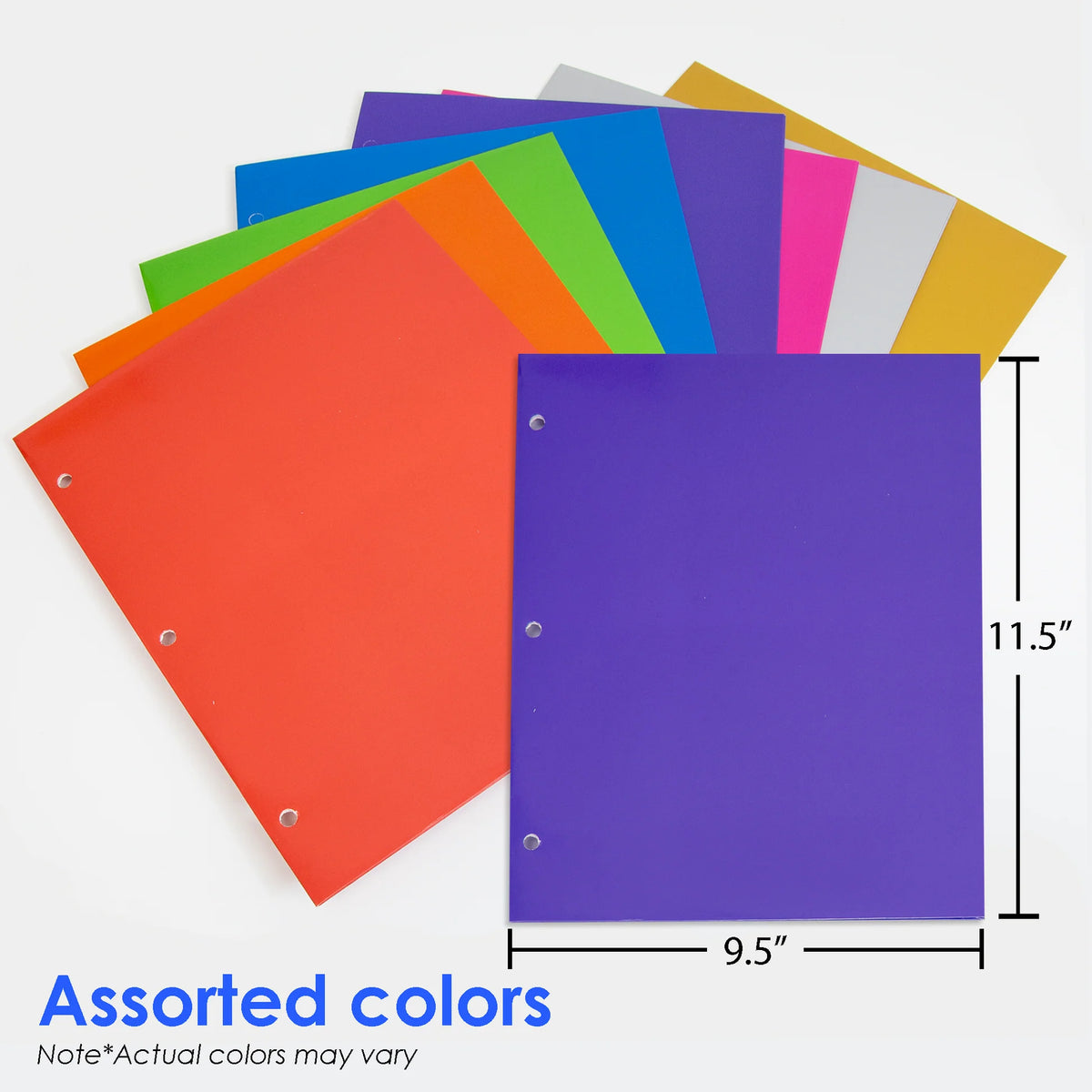 Metallic Laminated Paper 2-Pocket Folder - Assorted - Each