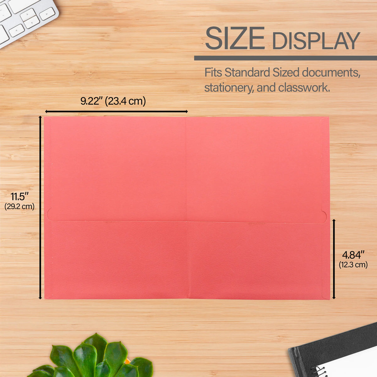 Premium Red Paper 2-Pocket Portfolios - 25 count