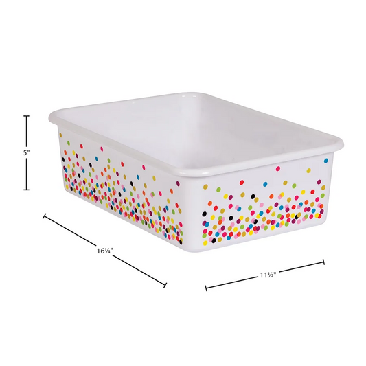 Large Plastic Storage Bin - Confetti