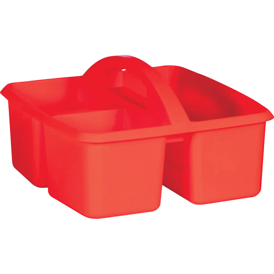 Plastic Storage Caddy - Red