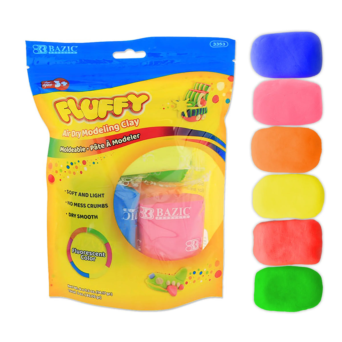 Fluorescent Color Air Dry Modeling Clay