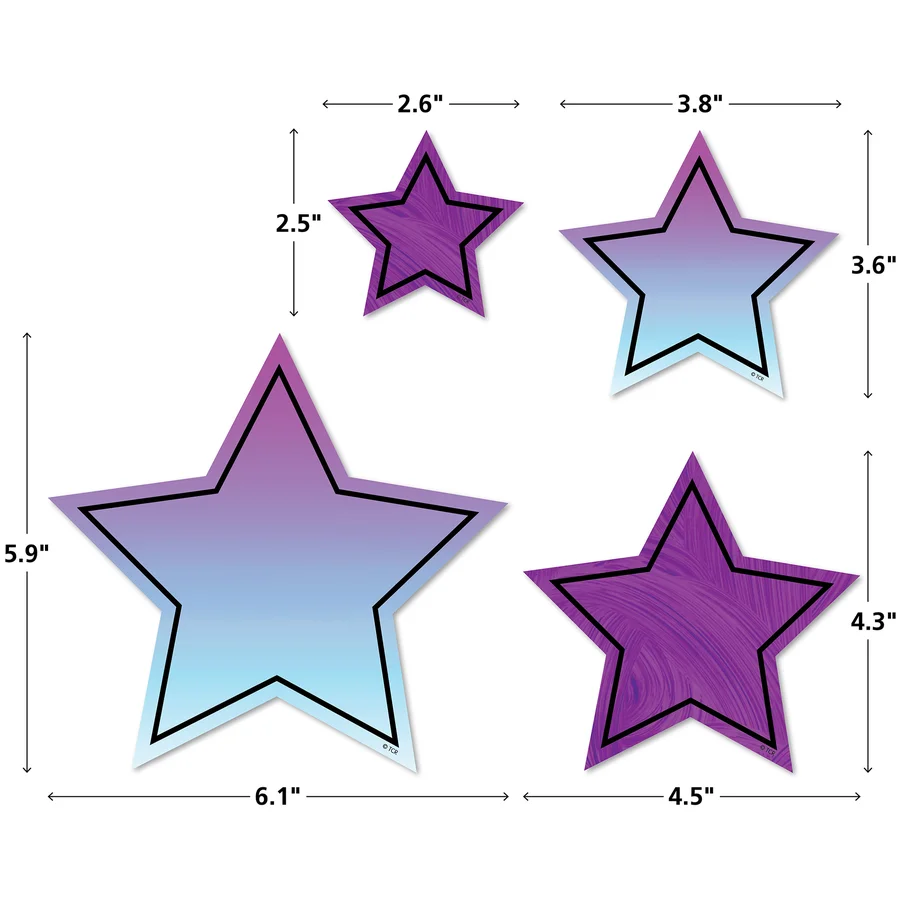 Brights 4Ever Stars Accents - Assorted Sizes
