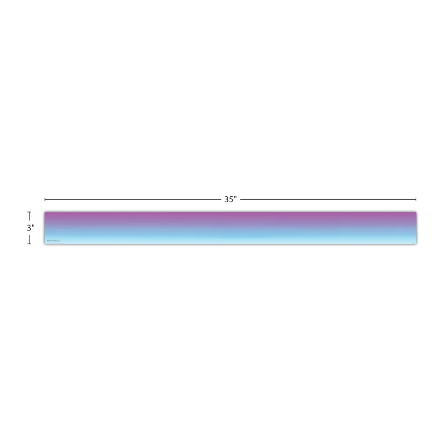 Purple and Blue Color Wash Straight Border Trim