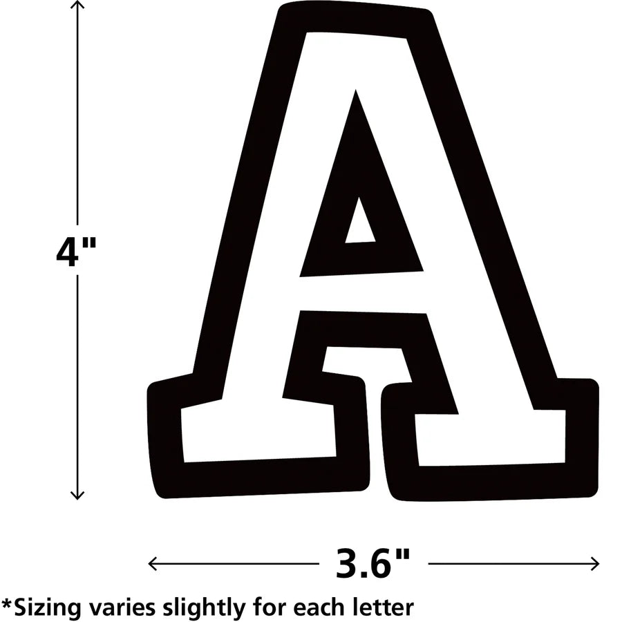 Black & White Bold Block Letters Combo Pack