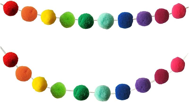 Rainbow Pom-Pom Garland