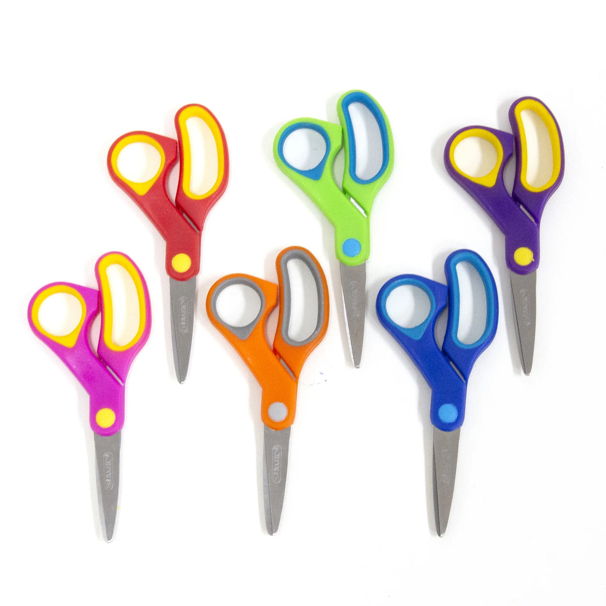 5 in Soft Grip Pointed Tip School Scissors - Assorted - Each