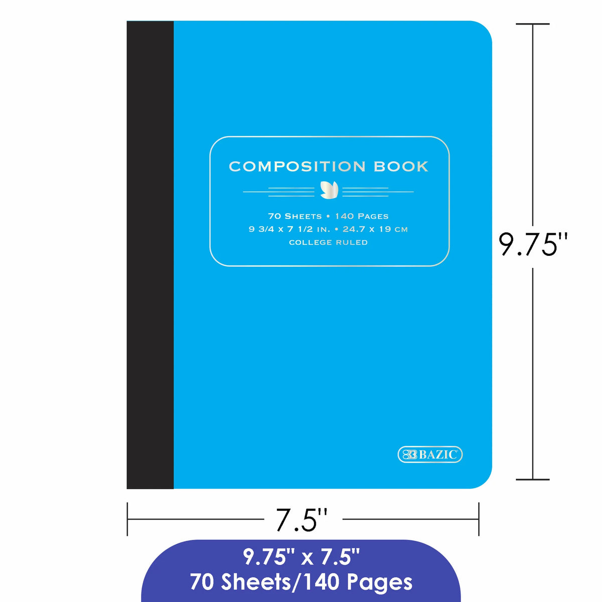 Poly Cover Composition Notebook, College-Ruled - Assorted