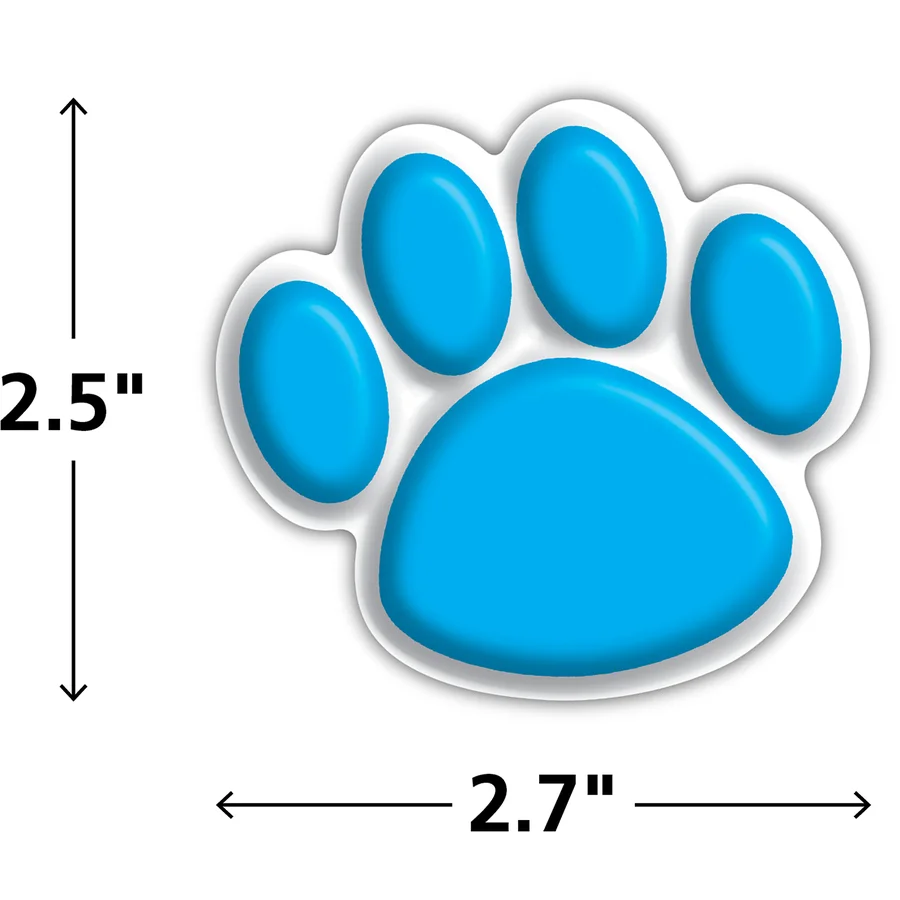 Colorful Paw Prints Mini Accents