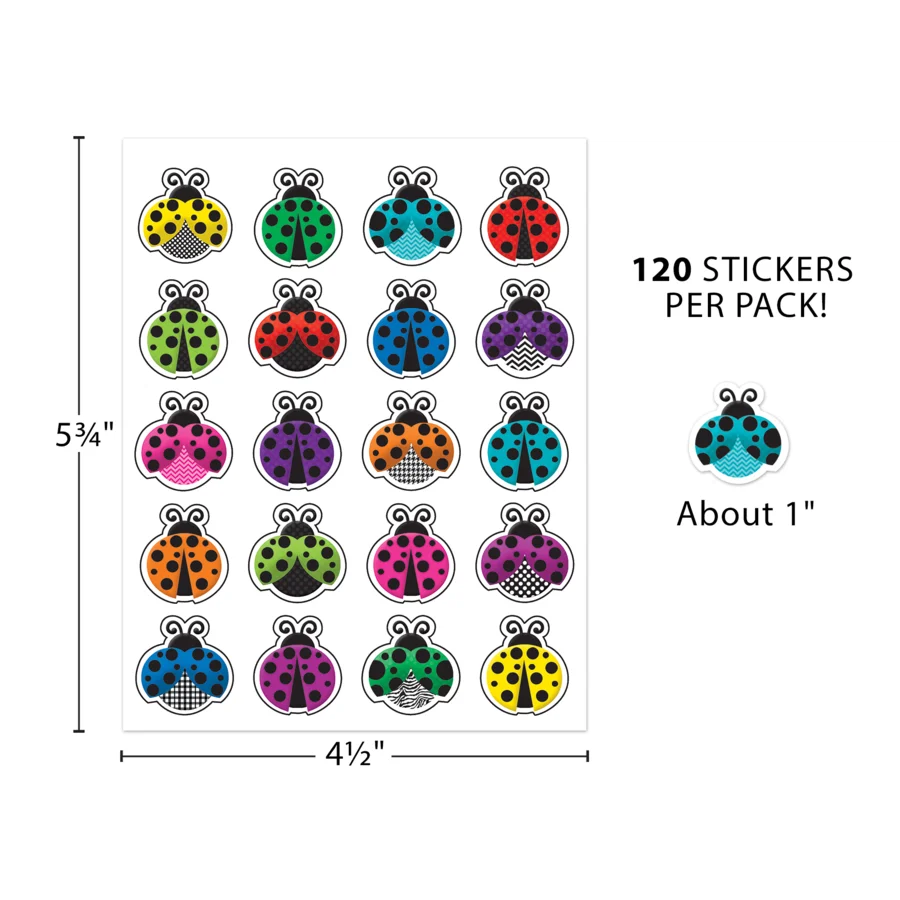 Colorful Ladybugs Stickers