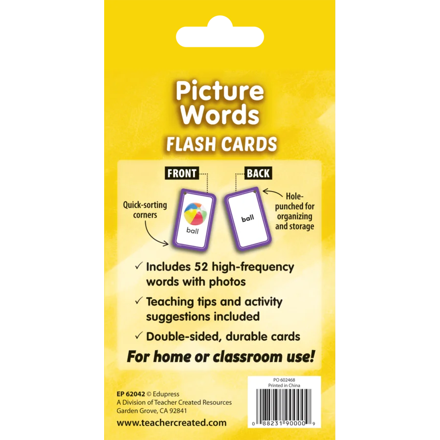 Picture Words Flash Cards