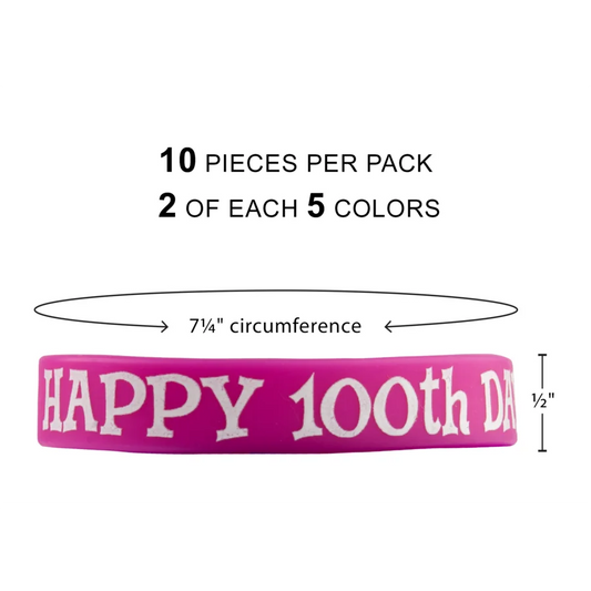 Happy 100th Day Wristbands