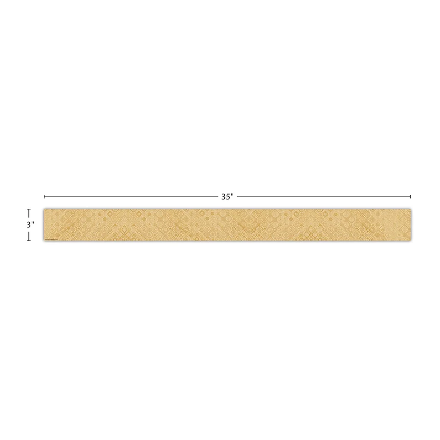 Wonderfully Wild Golden Textile Straight Border Trim