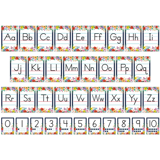 Wildflowers Alphabet Bulletin Board