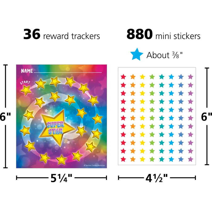 Super Star Reward Trackers with Stickers