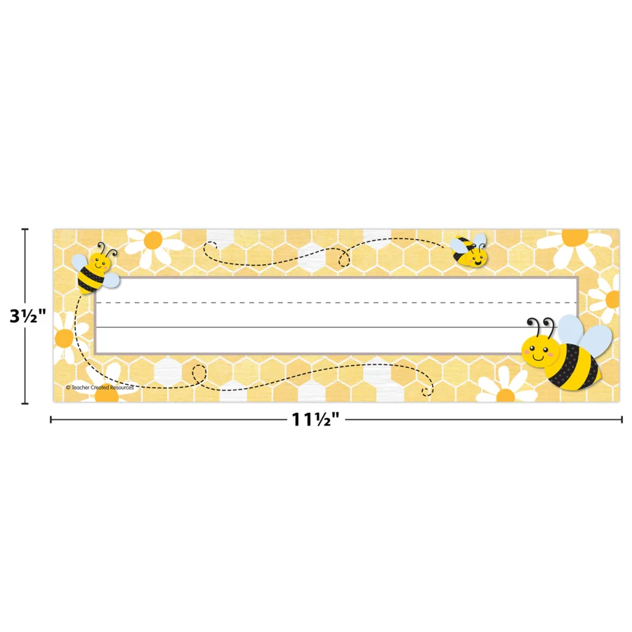 Buzzing Bees Flat Name Plates