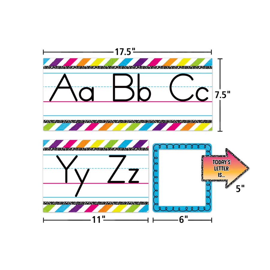 Brights 4Ever Alphabet Line Bulletin Board