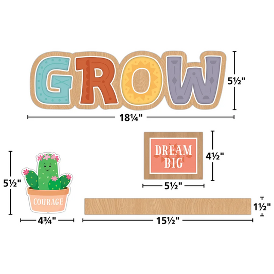 Happy Cactus Crew Great Minds Grow Here Mini Bulletin Board