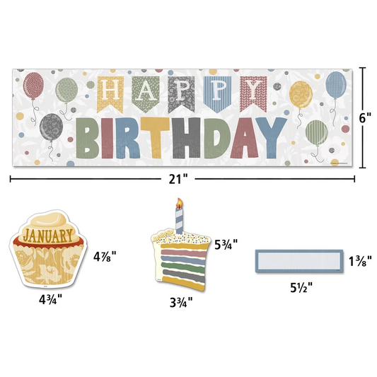 Classroom Cottage Happy Birthday Mini Bulletin Board