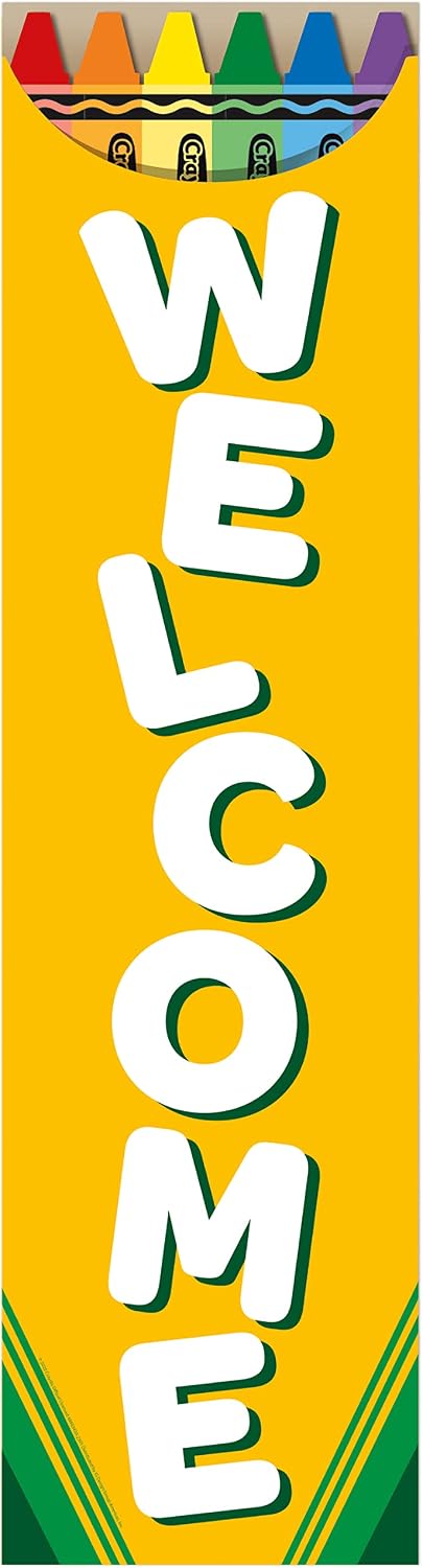 Crayola Welcome Vertical Classroom Banner for Teachers