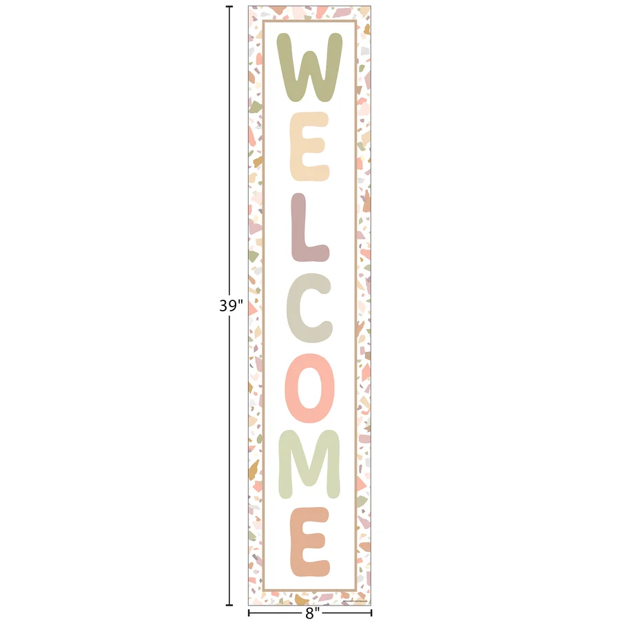 Terrazzo Tones Welcome Banner