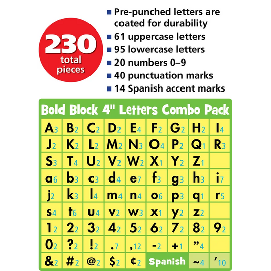 Terrazzo Tones Bold Block Letters Combo Pack