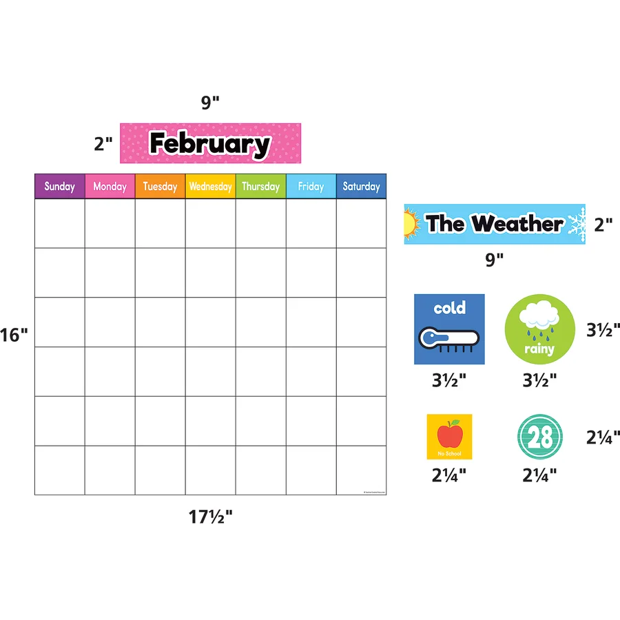 Colorful Magnetic Calendar Set