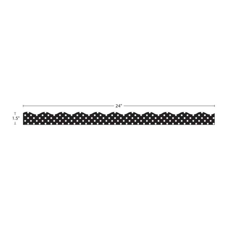 Black Polka Dots Magnetic Border