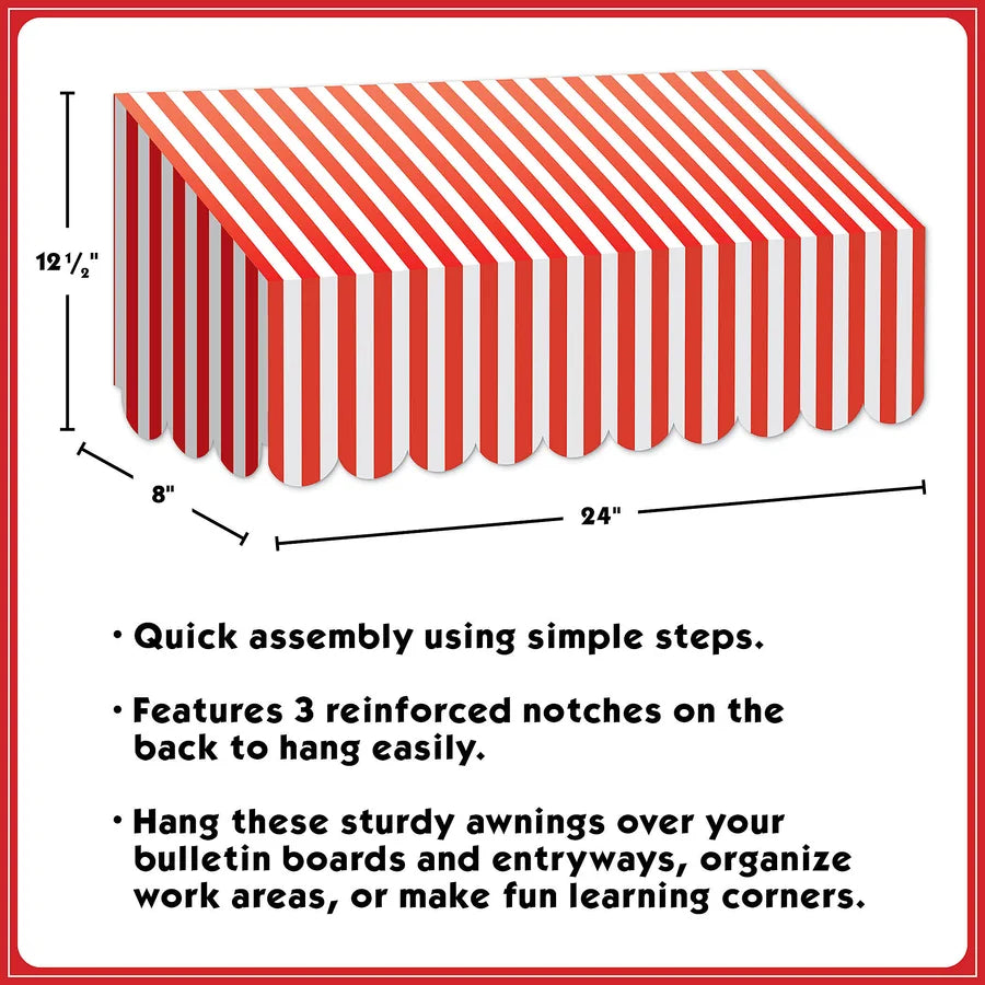 Red & White Stripes Awning