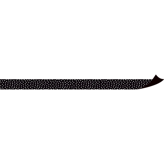 White Painted Dots on Black Magnetic Border