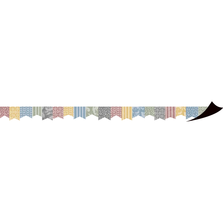 Classroom Cottage Pennants Magnetic Border